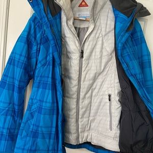 Womens Columbia Plaid Ski Jacket